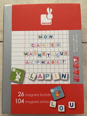 Janod magnetic French alphabet learning book like new