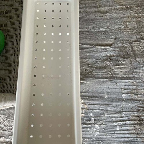 Plastic 3-Tier Slim Storage Shelf with Wheels like new
