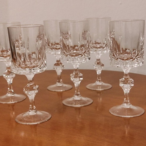 Vintage wine, liqueur and cocktail glasses like new, set of 18