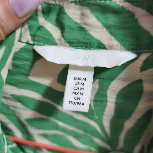 H&M shirt and pants set like new, beige and green