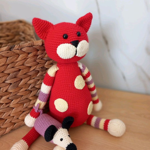 Amigurumi Cat new, knitted from cotton yarn