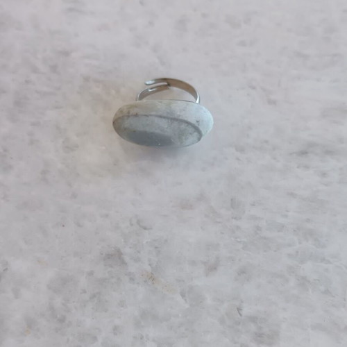 Handmade ring with pebble used
