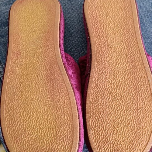B-Soft slippers like new, red, leather insole, size 38