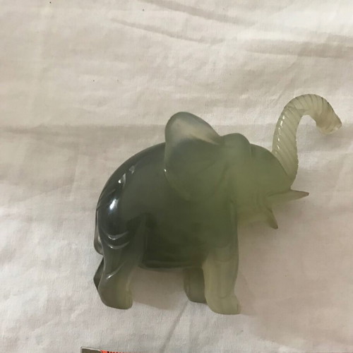 Elephant figurine used, nephrite collectible