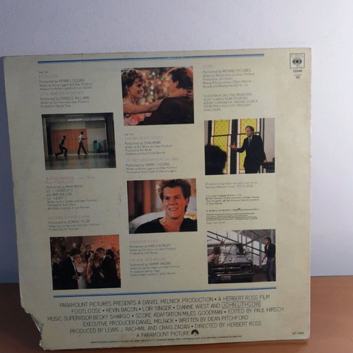 Footloose Original Motion Picture Soundtrack vinyl used with cover wear