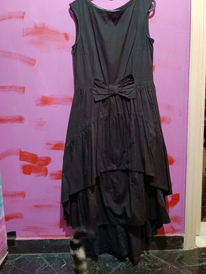 Helmi maxi dress size M asymmetrical like new, black