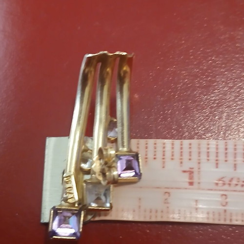 Gold 585 large earrings 3 cm length