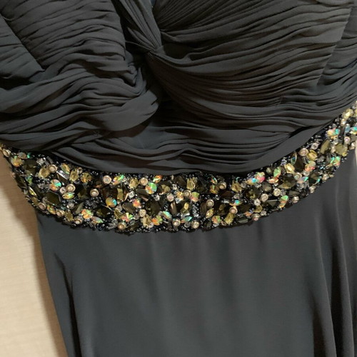 Unique dress new size 44 dark charcoal with beads