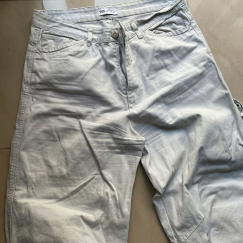 Zara Cargo Straight Pants like new, size 42, light gray
