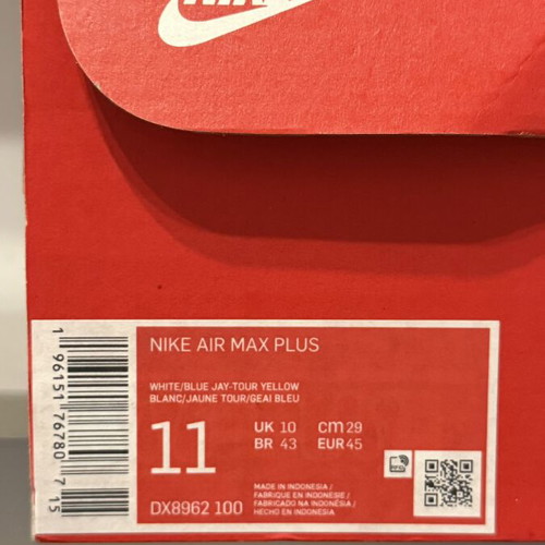 Nike Air Max Plus TN sneakers like new, size 45, white and blue