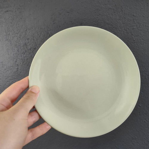 Vintage Johnson Bros Green Cloud plates used, set of two