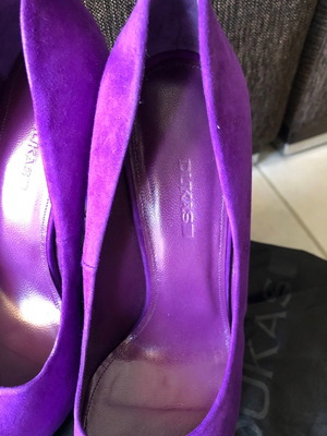 Dukas γόβες μωβ peep toe πινέλο