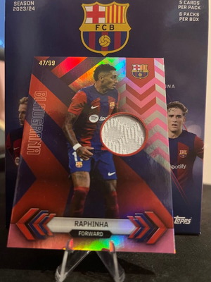 Raphinha Relic Topps Card 47/99 Like New 23/24 with Jersey Patch
