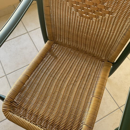 Rattan Wicker outdoor dining set with 4 chairs