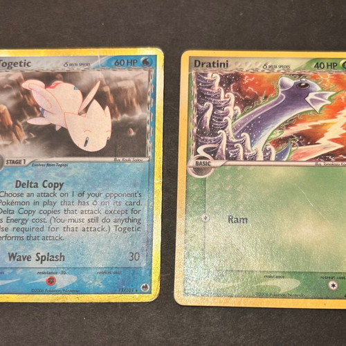 Delta Species Pokémon Cards Togetic and Dratini used, pack of 2