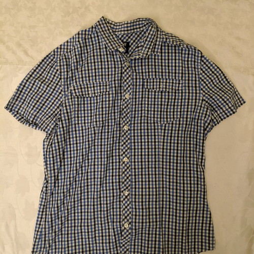 H&M checkered blue shirt size L like new