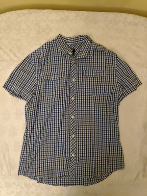 H&M checkered blue shirt size L like new