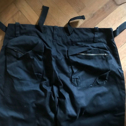 Black men's pants with pockets used, size M, rock metal style