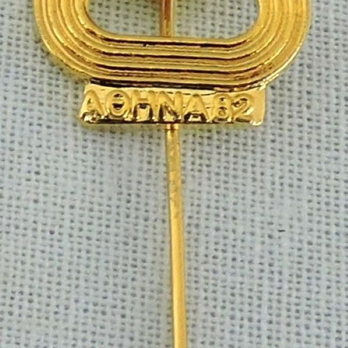 1982 European Athletics OAKA lapel pin like new