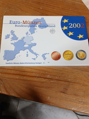 Σετ νομισμάτων Γερμανίας ευρώ 2002 σαν καινούργιο
