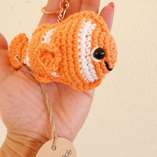 Nemo Fish Keyring new limited edition handmade crochet