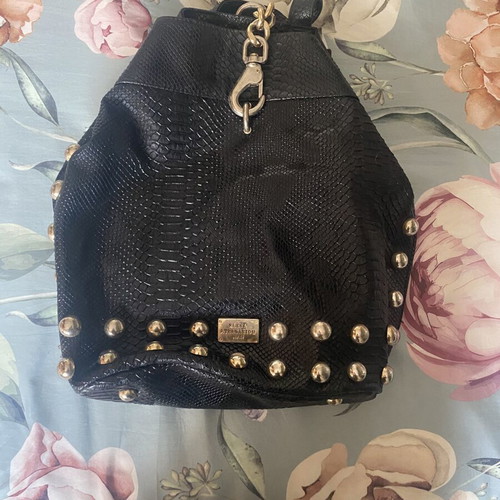 Elena Athanasiou leather backpack with gold details, black