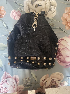 Elena Athanasiou leather backpack with gold details, black