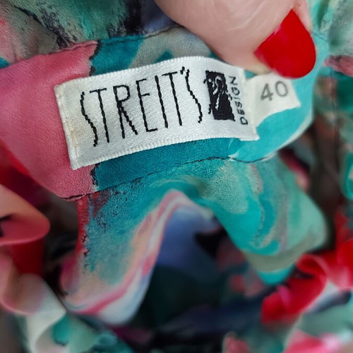 Γυναικεία πουκαμίσα τύπου τουνίκ Streit's design σαν καινούργια, φλοράλ σιφόν