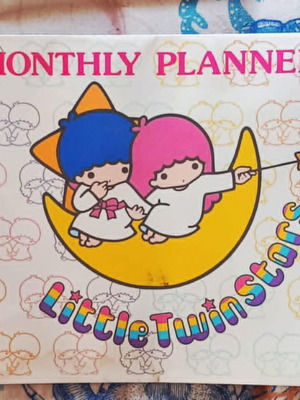 Vintage Sanrio Little Twin Stars Μηνιαίο Πλάνο Καινούργιο (1984)