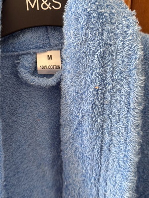 Blue bathrobe size medium like new