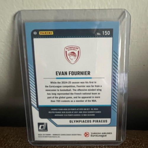Evan Fournier Panini Donruss BK Euroleague Press Proof Purple 2024-25 like new card