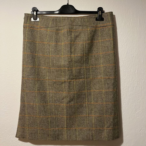 Bogner wool skirt used, size 40, brown and orange