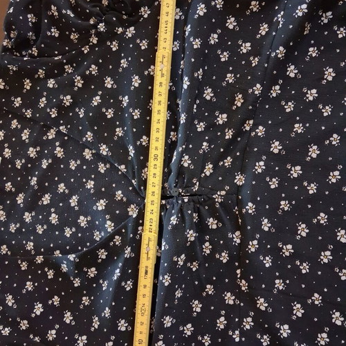 Mango floral blouse black used, size L