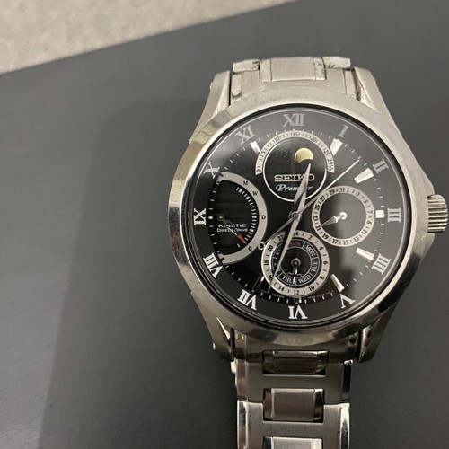 Seiko Premier watch like new, stainless steel, sapphire crystal, 10 bar waterproof