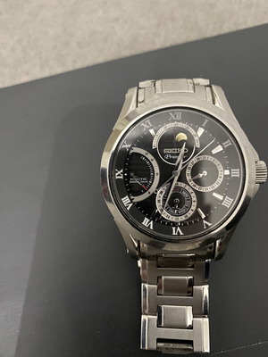 Seiko Premier watch like new, stainless steel, sapphire crystal, 10 bar waterproof