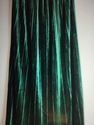 Sinsay Pleated Velvet Skirt Medium Emerald Green Like New