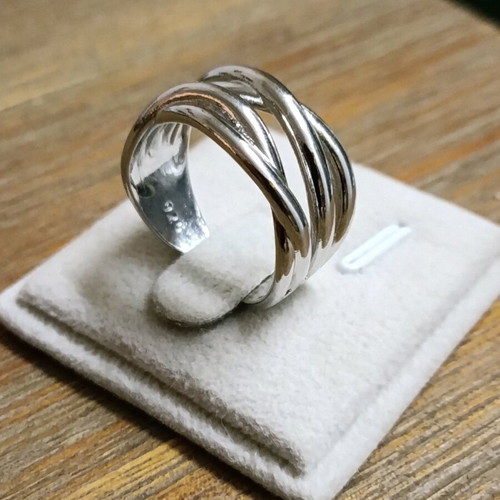 Silver adjustable ring 925 silver plated used