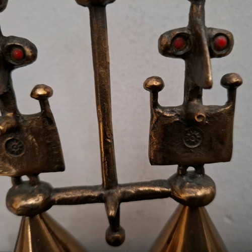 Double brass bell used vintage likely work by Muharos Lajos