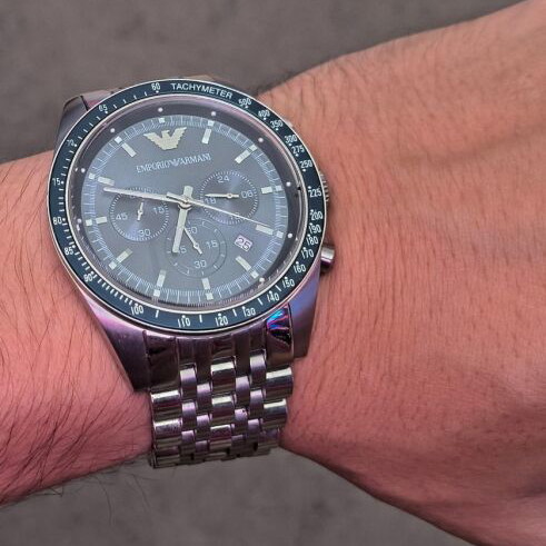 Emporio Armani AR6072 watch like new, silver men's