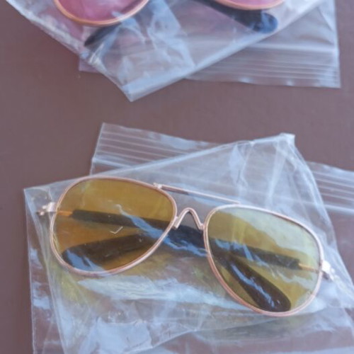 Mini Aviator Sunglasses Set for Pets new, 2 pcs
