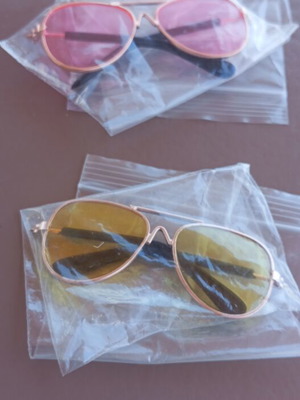 Mini Aviator Sunglasses Set for Pets new, 2 pcs