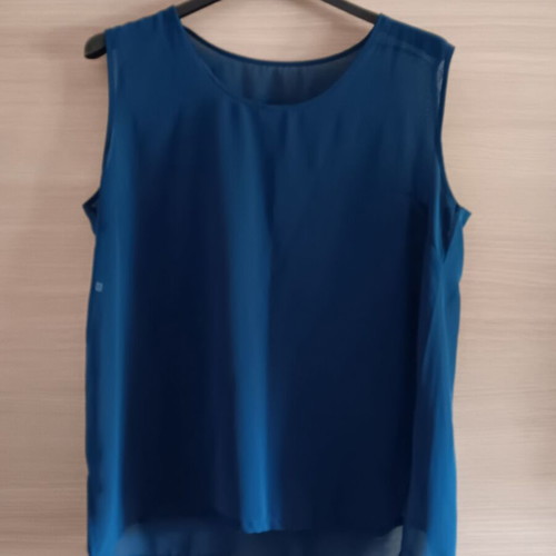 Women's sleeveless blouse blue used, sizes L and XL