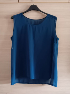 Women's sleeveless blouse blue used, sizes L and XL