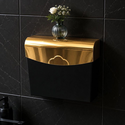 Toilet Paper Holder Scandinavian Luxury with Gold Details
