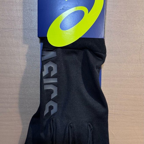 Asics running gloves new, size XL, black