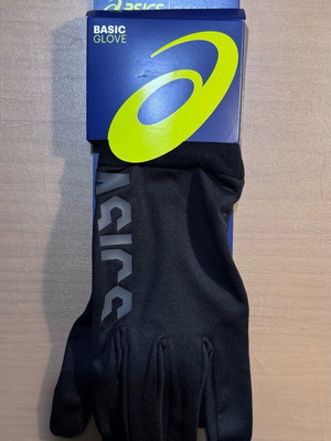 Asics running gloves new, size XL, black