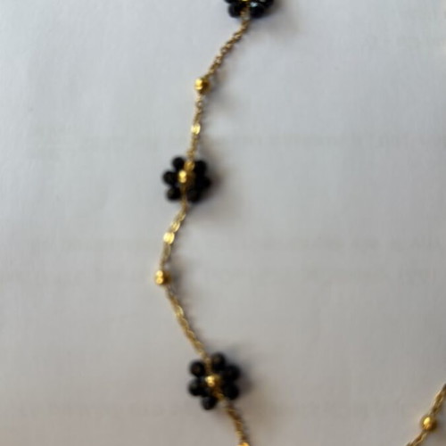 Daisys creations necklace handmade new, black and gold