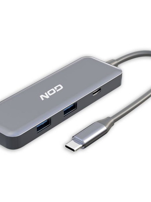 Hybrid USB hub αλουμινίου 4 θυρών καινούργιο, USB 3.2 Gen 1X1 Type-C