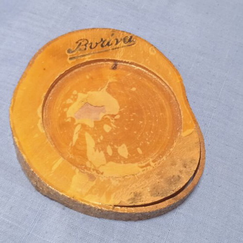 Handmade Vitina wooden ashtrays and coasters set