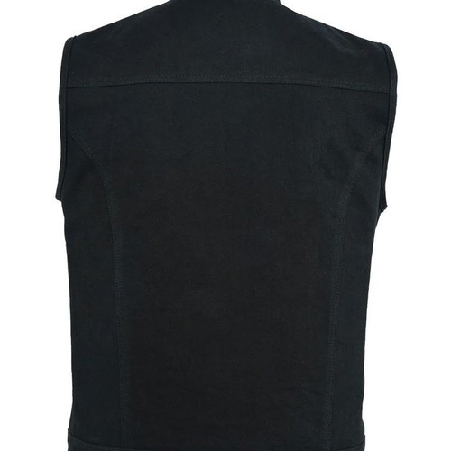 Leatherick Biker Vest Denim black size Large new